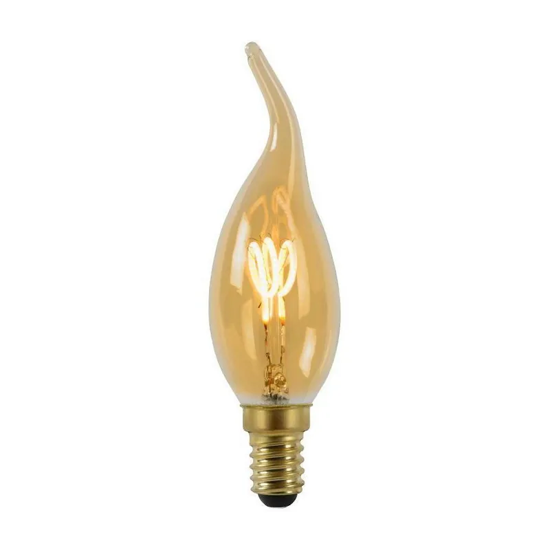 Lucide LED filament lamp Ø3,5cm E14 3W amber dimbaar