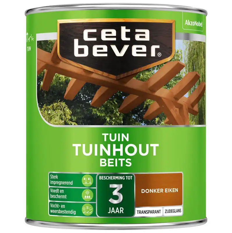 Ceta Bever tuinhoutbeits transparant 009 donker eiken 750 ml.