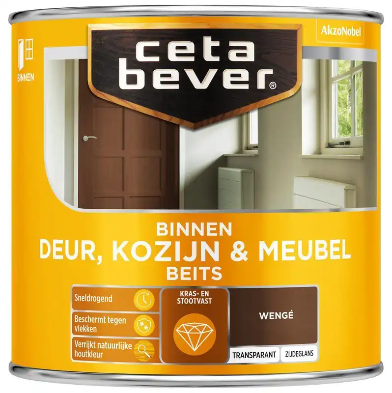 Ceta Bever Deur & Kozijn binnenbeits transparant 0118 wenge 250 ml.