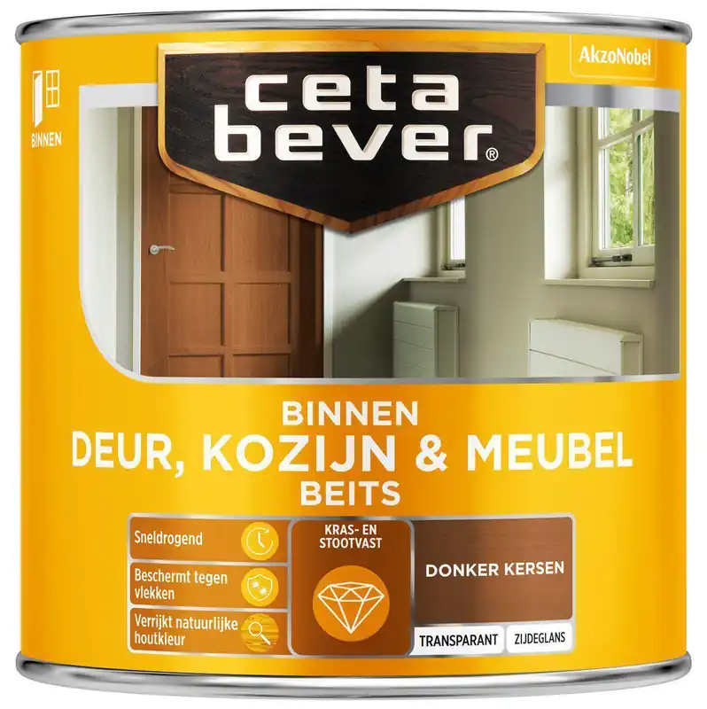 Ceta Bever Deur & Kozijn binnenbeits transparant 0135 kersen 250 ml.