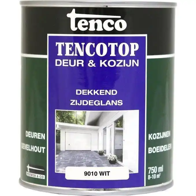 Tenco Top dekkend zijdeglans 9010 750 ml.