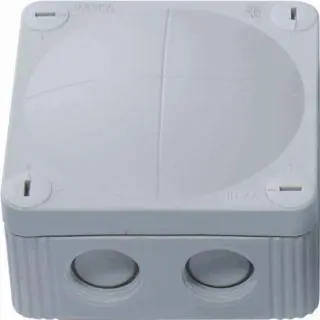 Wiska kabeldoos 85x85mm met 3 wartels KV16 grijs