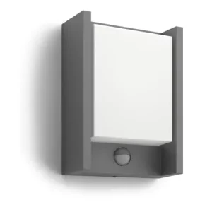 Philips wandlamp Arbour buiten antraciet 6W met bewegingssensor