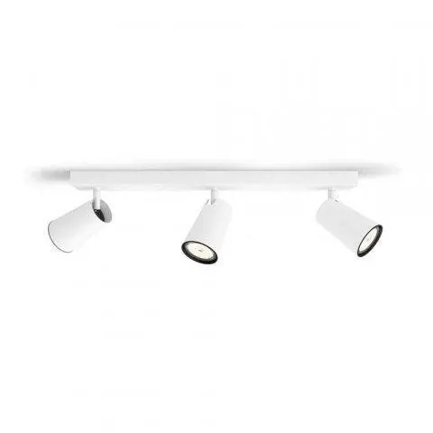 Philips plafondspot Paisley 3xGU10 wit