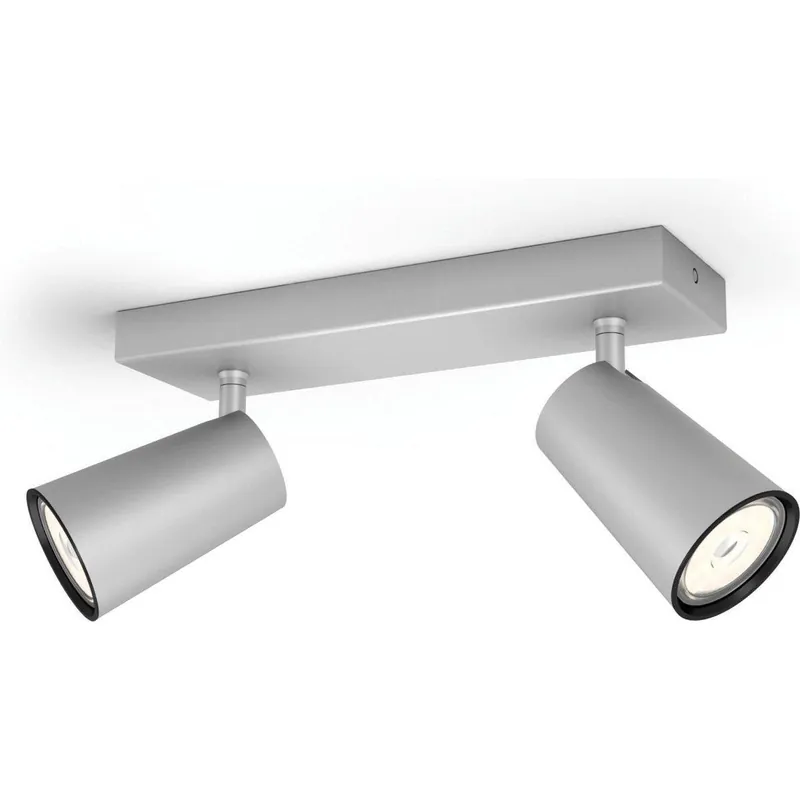 Opbouwspot Philips Paisley aluminium 2xnw 230V