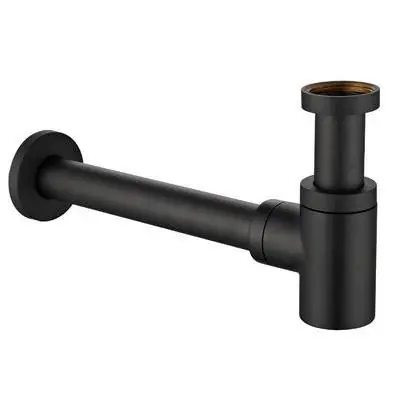 Wiesbaden Star sifon laag 5/4" mat-zwart