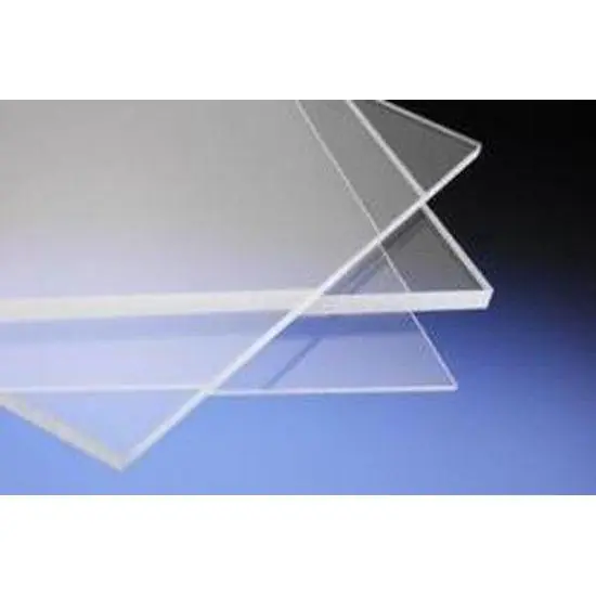 Kunststofglas glashelder 3 mm. 100x100 cm.