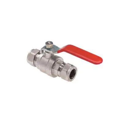 Kogelkraan 2 x 22 mm. knel met rode hendel