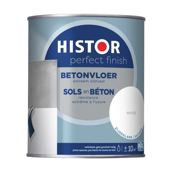 Histor Perfect Finish betonvloer zijdeglans wit 750ml