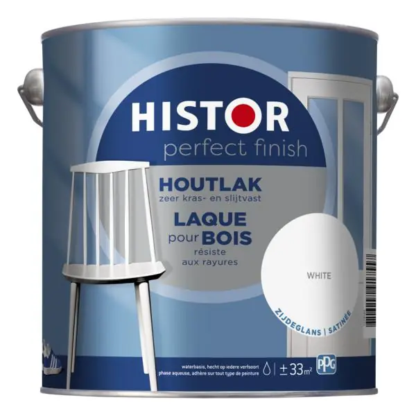 Histor Perfect Finish Houtlak White Zijdeglans 2,5 liter
