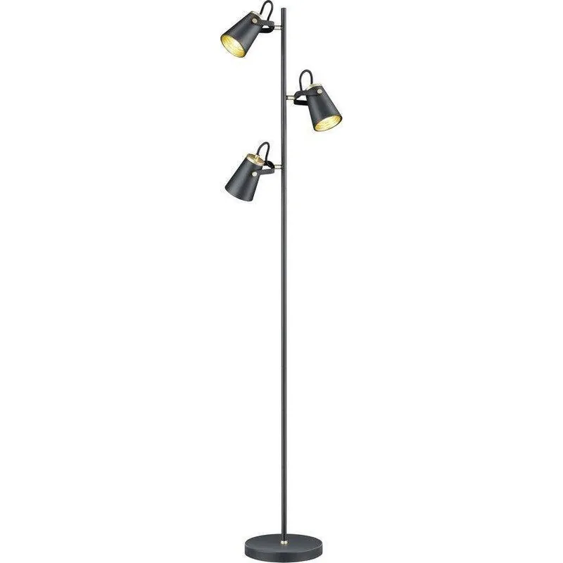 Trio vloerlamp Edward 3xE14 mat zwart