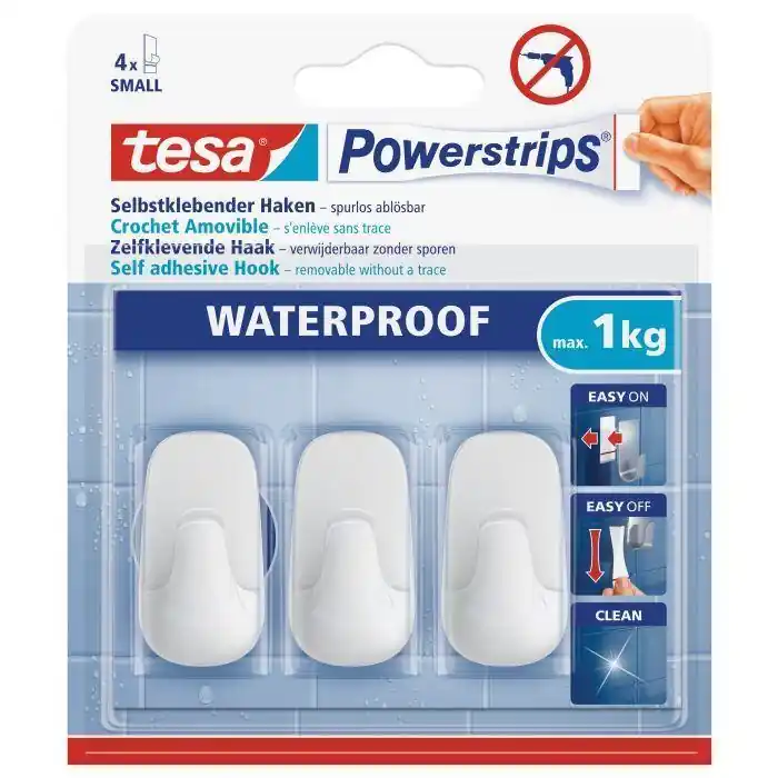 TESA PWRSTRIPS WP HAKEN S KNSTSTF WIT