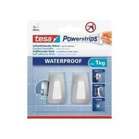Tesa Powerstrips Waterproof haken S metaal/kunststof