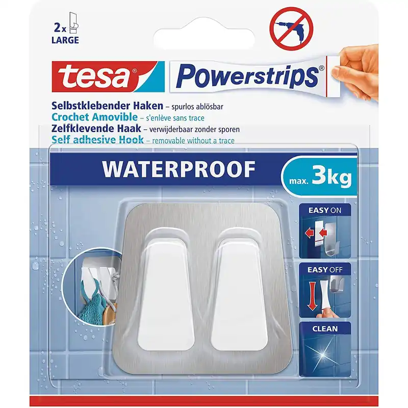 Tesa Powerstrips Duo handdoekhaakje 7cm 3kg