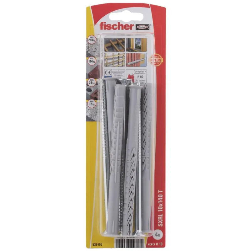 fischer constructieplug SXRL 10x140 T verzonken kop
