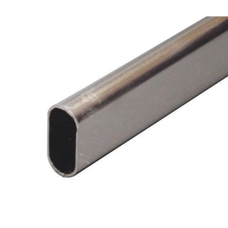 Roede ovaal ijzer vernikkeld 120cm 10pp