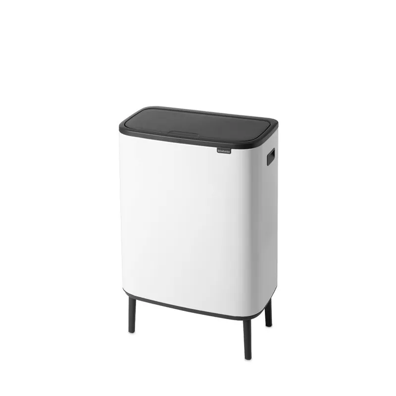 Brabantia Bo Touch Bin Hi afvalemmer 2x 30 ltr. White