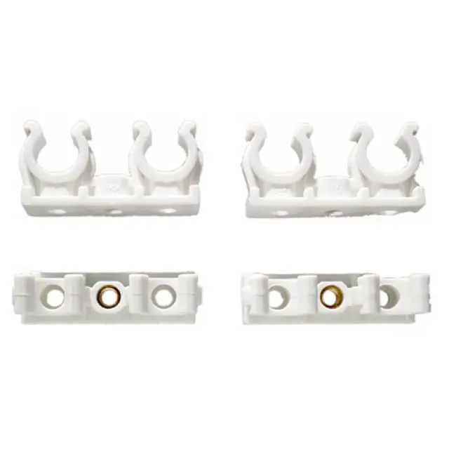 Dubbele clip koperbuis 22mm 2 st.
