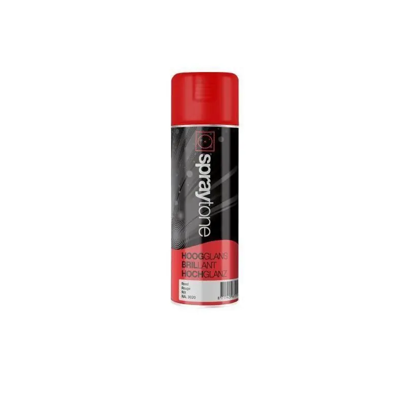Spraytone Hoogglans binnen/buiten rood 400 ml.