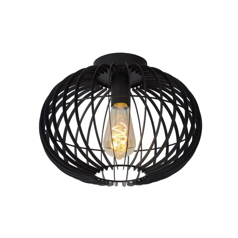 Lucide plafonniere Reda Ø32cm E27 zwart