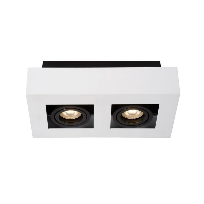 Lucide Xirax plafondspot LED Dim to warm GU10 2x5W wit