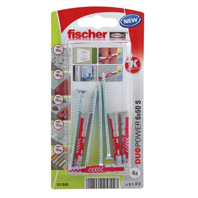 Fischer DUOPOWER 6x50 met schroef