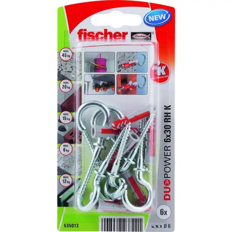 Fischer DUOPOWER 6x30 met ronde haak