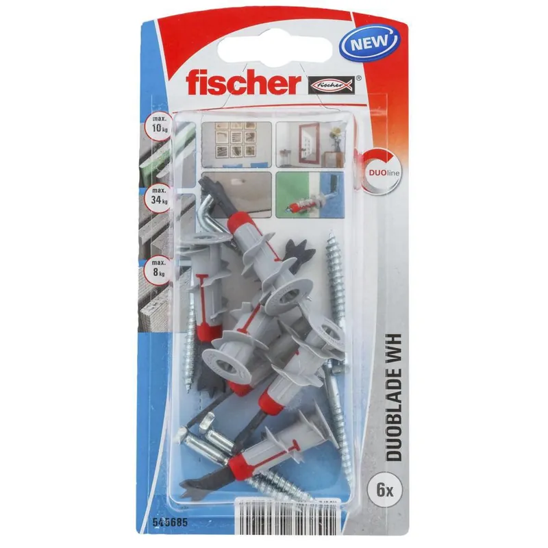 Fischer Gipsplaatplug DUOBLADE WH met winkelhaak