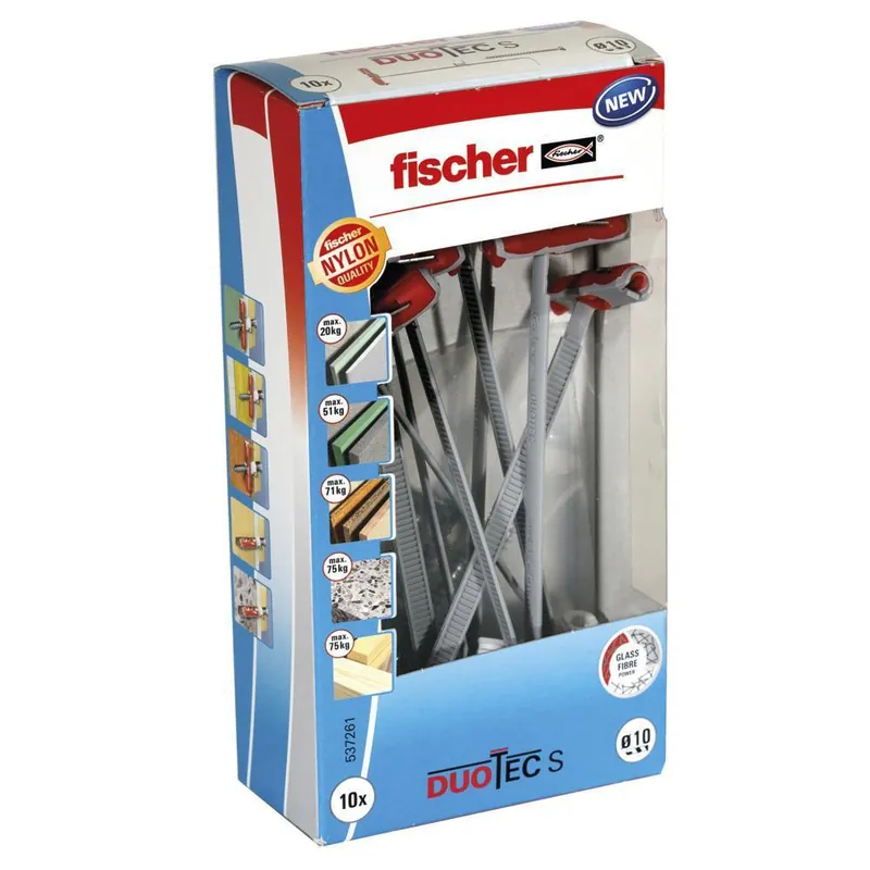 Fischer Hollewandplug DUOTEC 10 S met schroef (10 stuks)