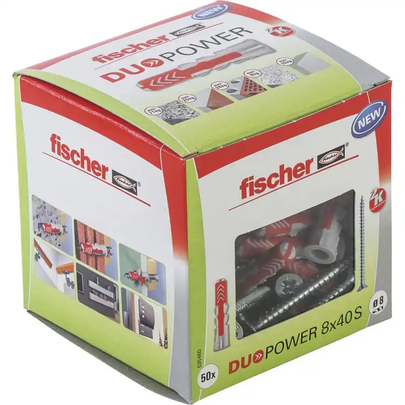 Fischer DUOPOWER 8x40 met schroef (50 stuks)