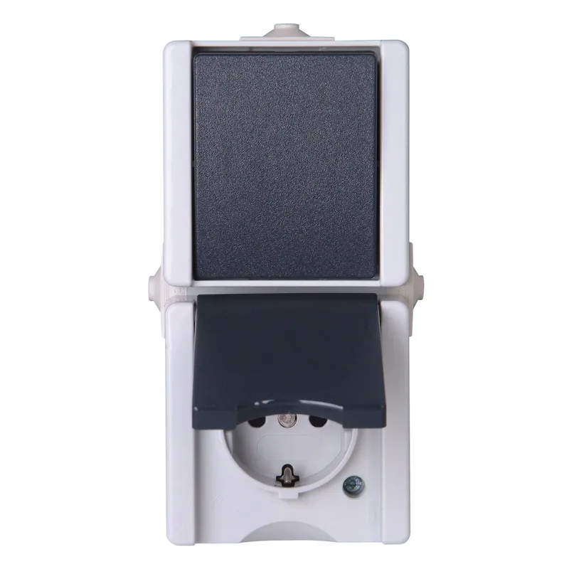 Pro Aqa combinatie IP44 1V RA grijs