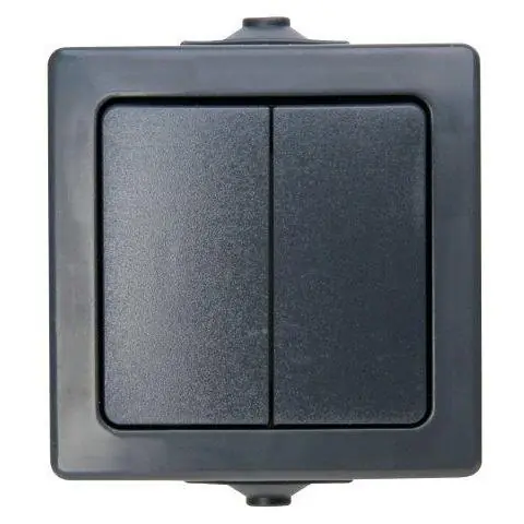 Nautic serieschakelaar IP44 antraciet