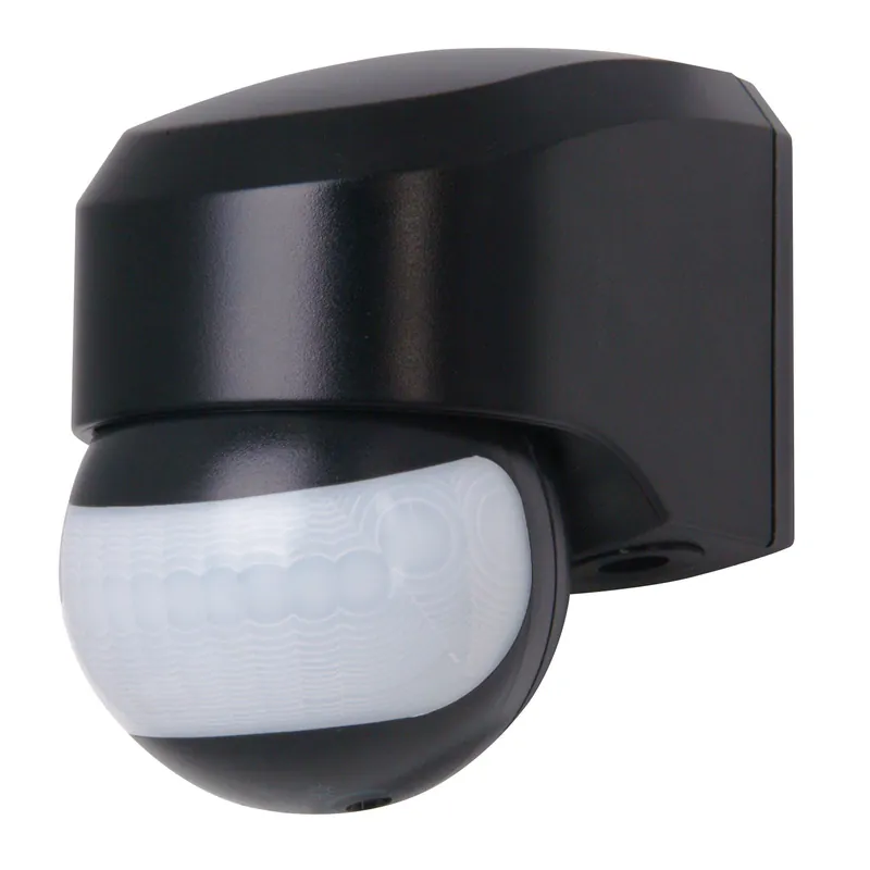 INFRAcontrol R 180°, infrarood bewegingsschakelaar, 3-draads, voor belasting tot max. 1.500 W/1.000 VA zwart