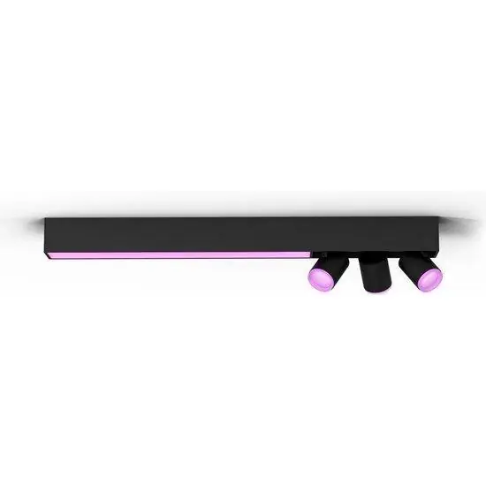 Philips Hue Centris opbouwspot wit en gekleurd licht 3-spots zwart