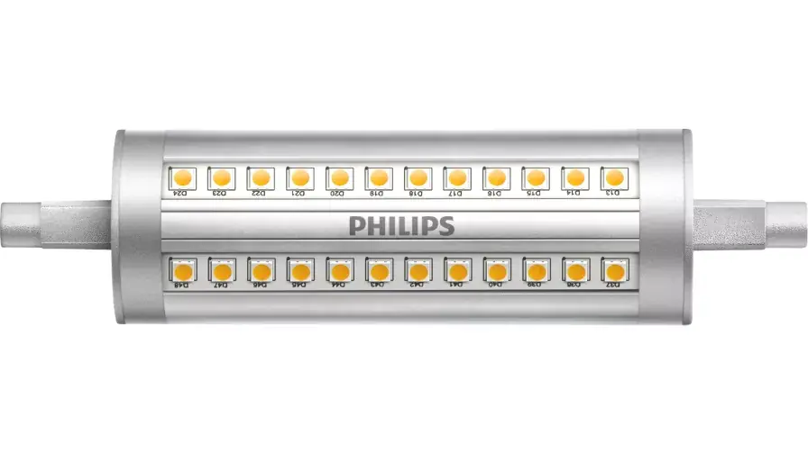 Philips LED staaflamp transparant R7s 14W (120W) wit dimbaar