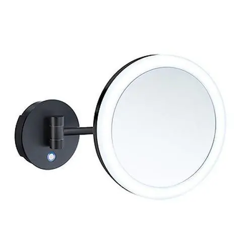 Smedbo Outline vergrotingsspiegel draaibaar met LED FK485EBP zwart