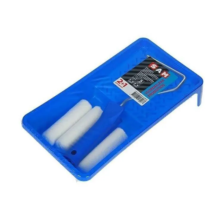 SAM Lakset acrylverf viltrollers 10cm 2+1 gratis