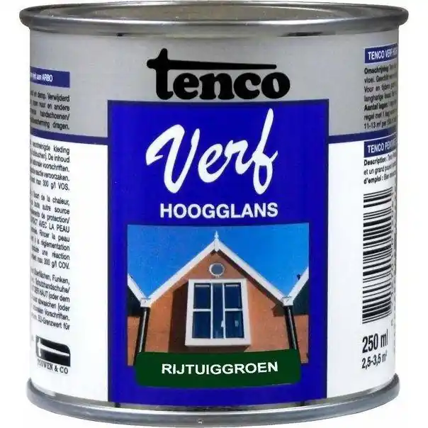 Tenco Verf hoogglans rijtuiggroen 250 ml.