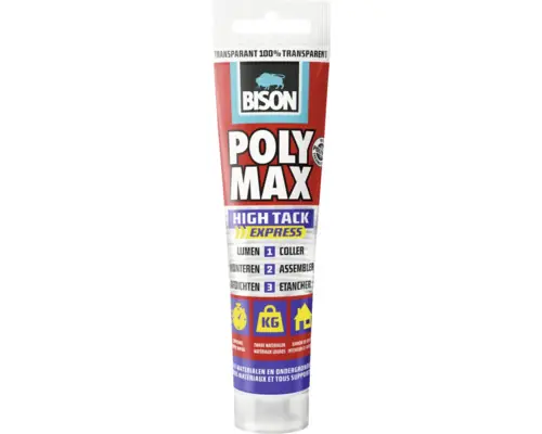 Bison Poly Max High Tack Express transparant 115g