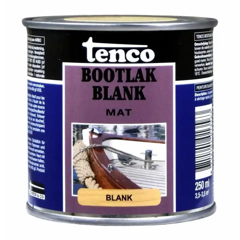Tenco bootlak blank mat 250 ml