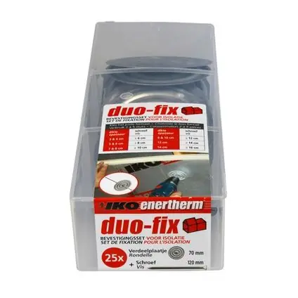 Duo-Fix bevestigingsset voor IKO isolatieplaten 4,8mm 12cm