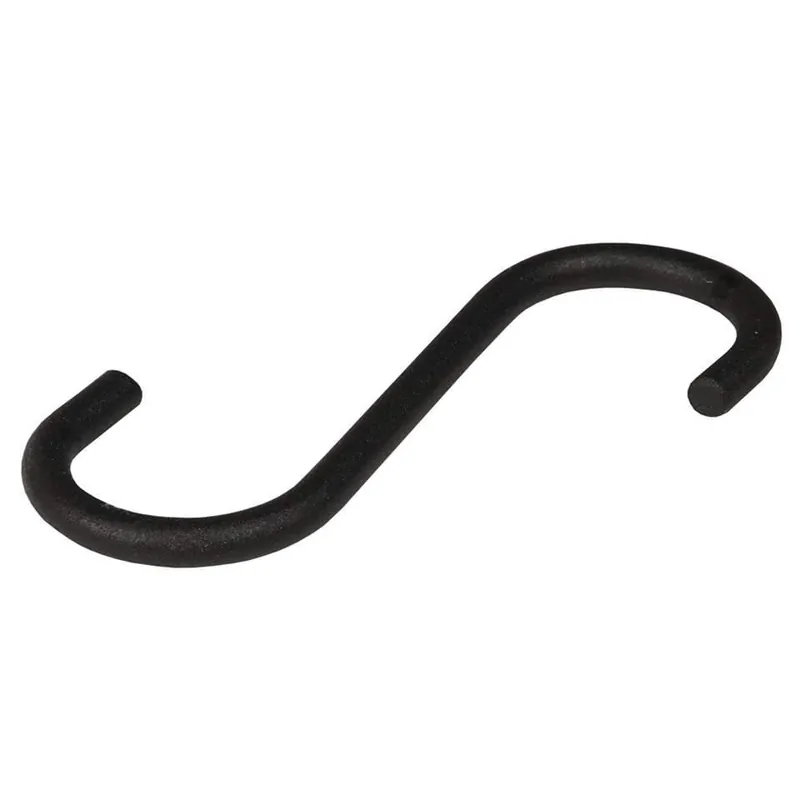 S-Haak + clip industrieel zwart mat 28mm 10pp (3 stuks)
