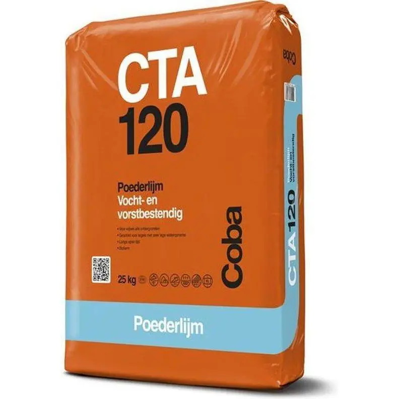 Coba CTA120 poederlijm vocht- en vorstbestendig grijs 25kg