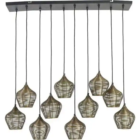 Light & Living hanglamp Alvaro 10-lichts brons