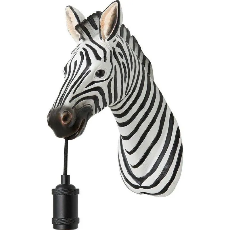 Light & Living wandlamp Zebra zwart/wit gestreept