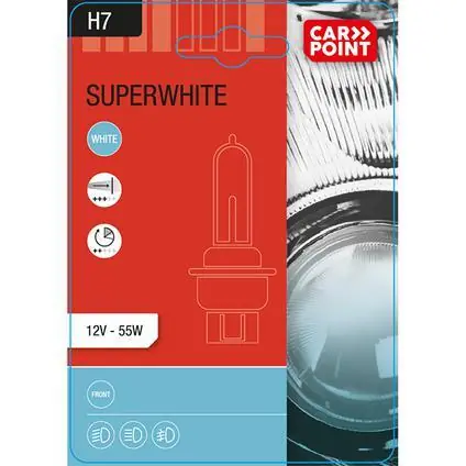 Carpoint Superwhite Autolamp H7 12V 55W 2 Stuks