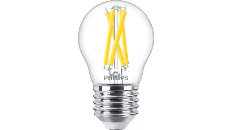 Philips LED kogellamp transparant E27 3,4W (40W) warm wit dimbaar