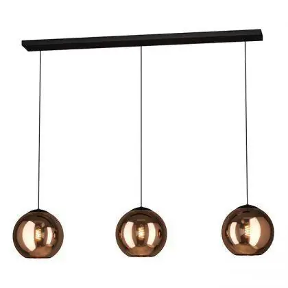 EGLO HL/3 E27 CORDOBA L-1255 ZWART/KOPER GLAS