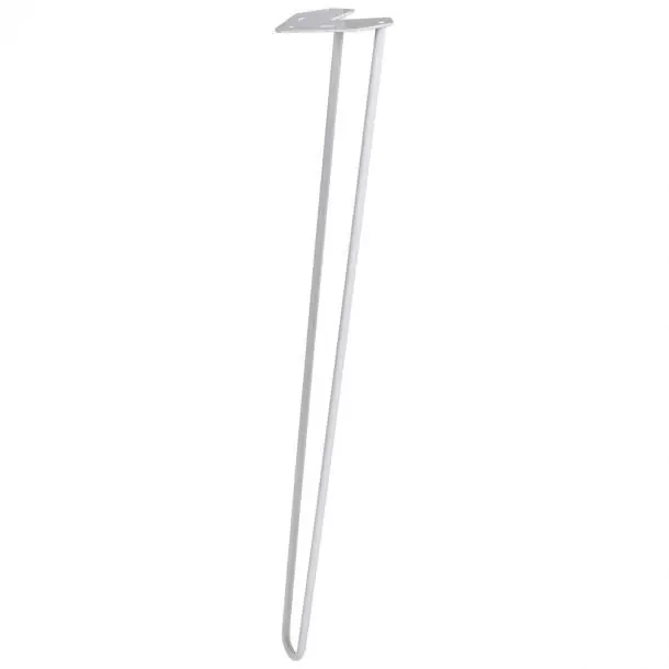 Duraline meubelpoot draad staal 72cm wit 4pp