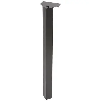 Duraline meubelpoot vierkant staal 5x5x72cm antraciet 4pp